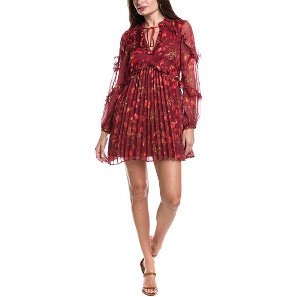 CINQ A SEPT Robin Floral Print Long Sleeve Minidress - Picture 6 of 11
